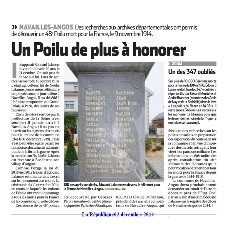 Article 02/12/2014 - La République