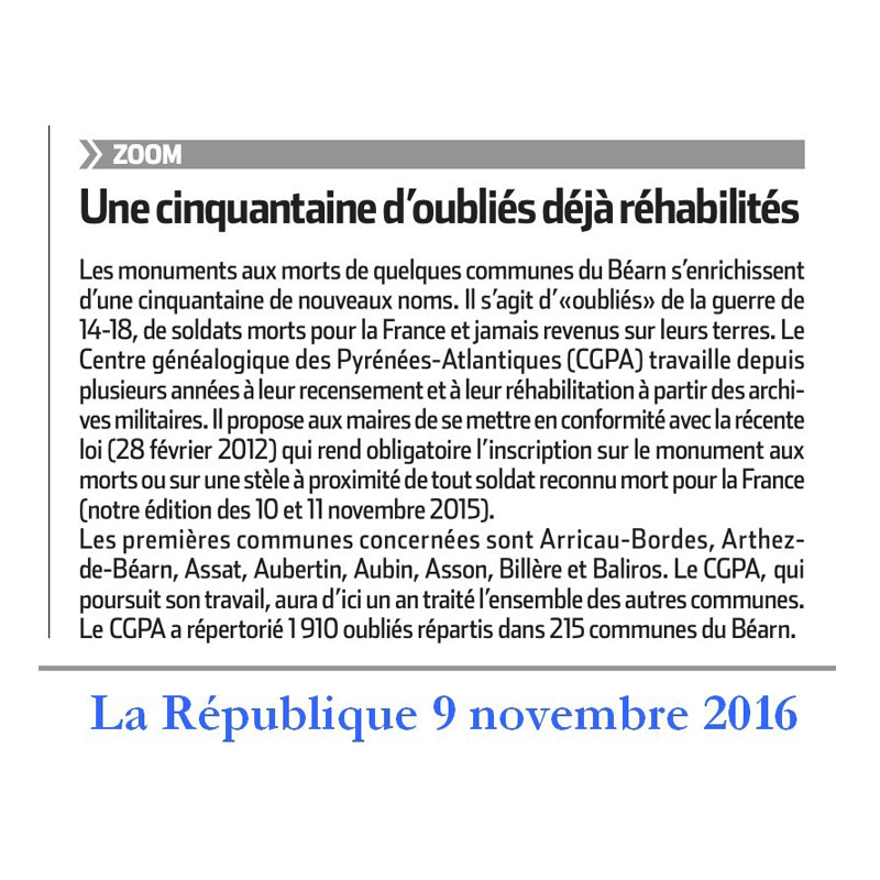Article du 09/11/2016 - La République