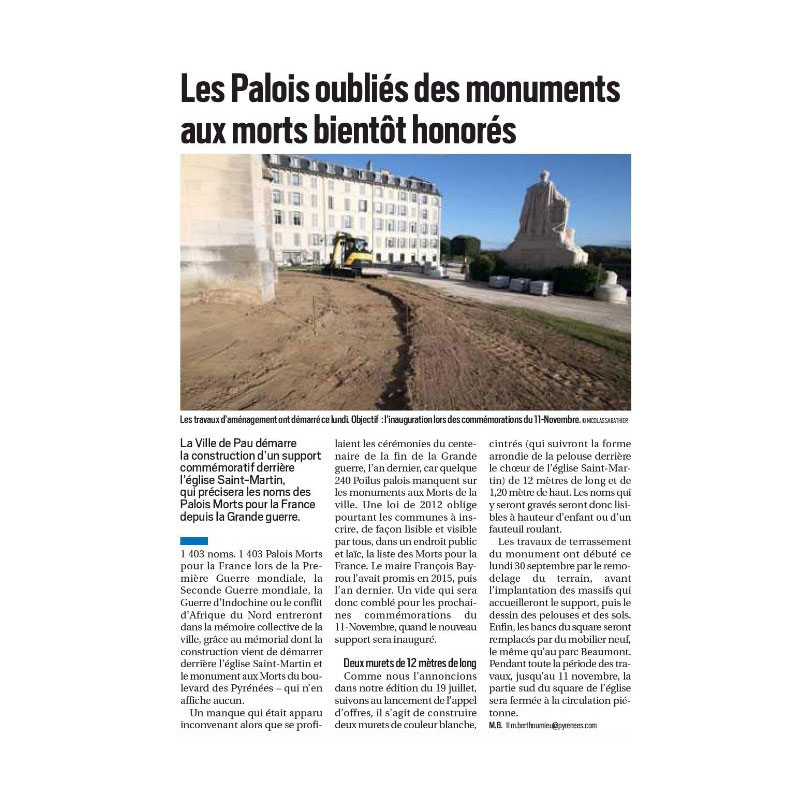 Article du 01/10/2019 - La République des Pyrénées